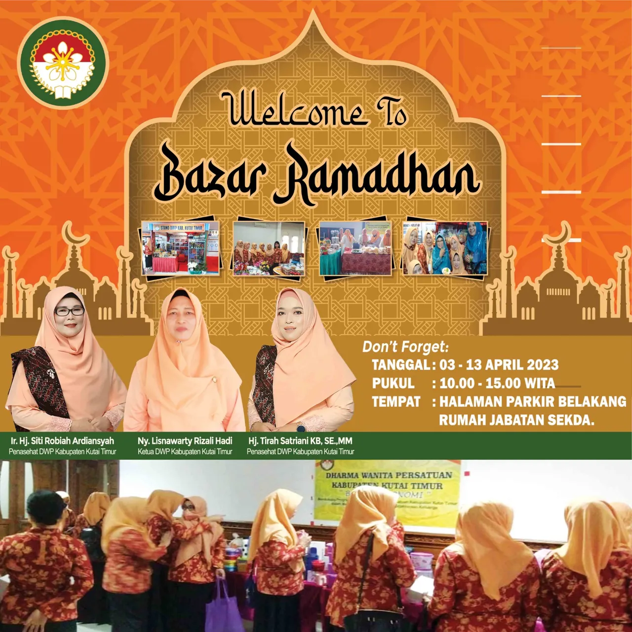 DWP Kutim Gelar Bazar Makanan Tradisonal  Mulai 3-13 April 2023 di Halaman Rujab Sekda