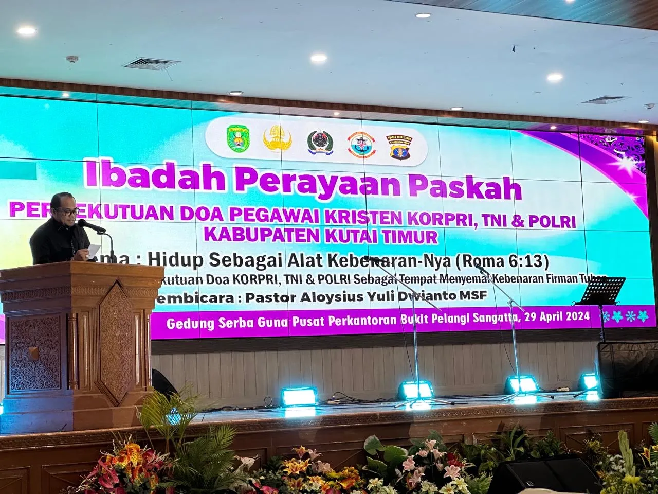 Hadiri Perayaan Paskah PD Pegawai Kristen Korpri, TNI/POLRI, Wabup Kasmidi: Pemerintah Apresiasi Bagi Para Penjaga Kedamaian