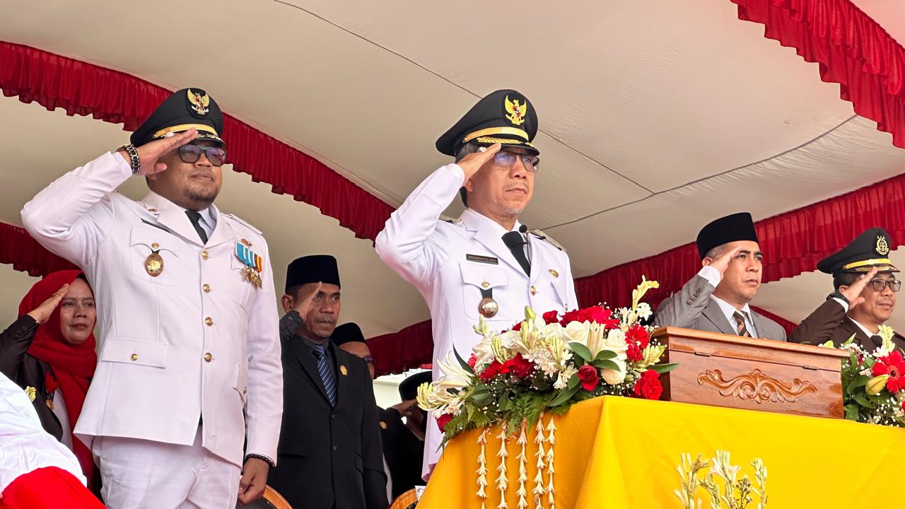 Upcara Berjalan Penuh Khidmat, Bupati Ardiansyah Apresiasi Paskibraka yang Jalankan Tugas dengan Baik