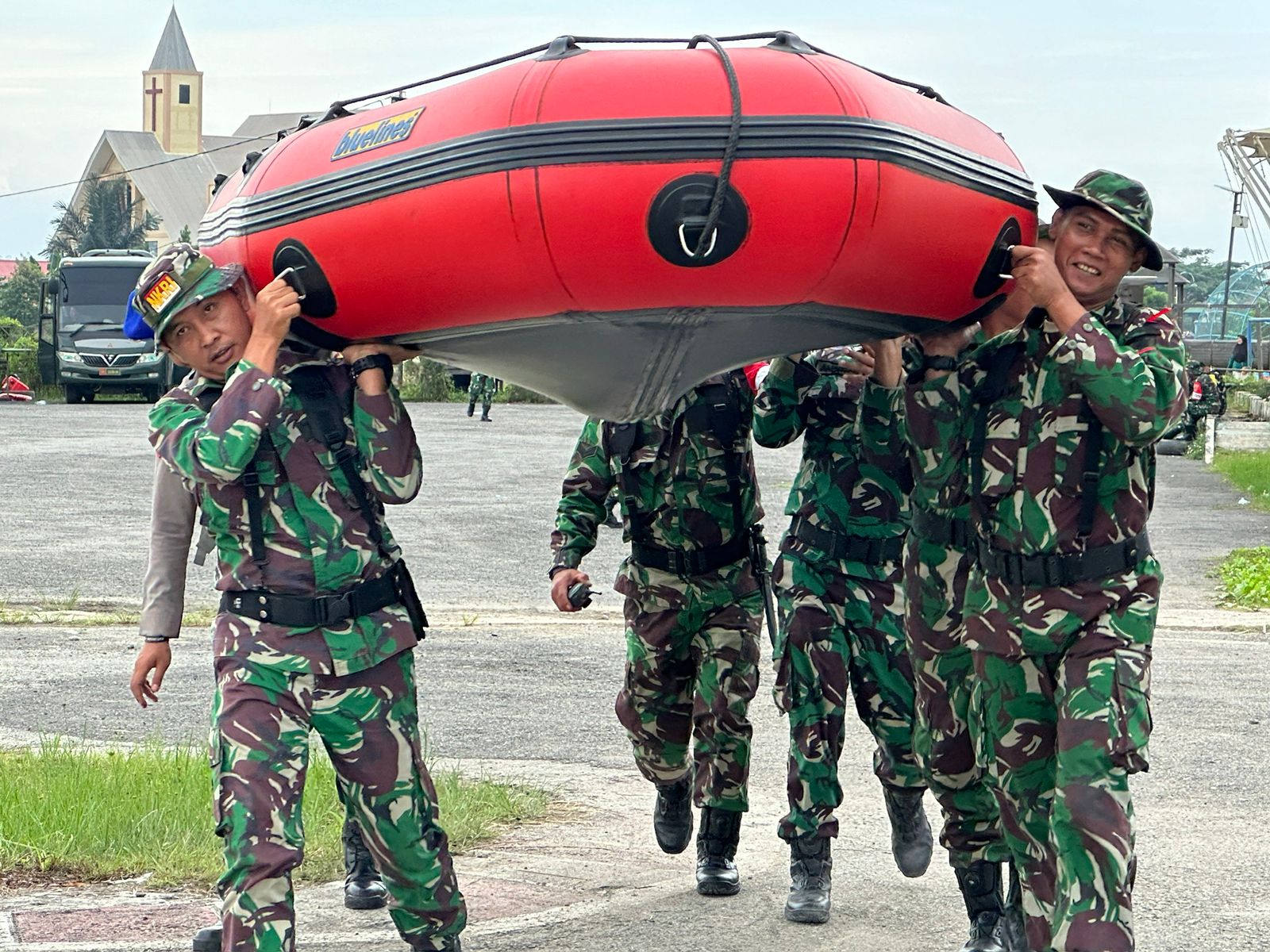 Antisipasi Terjadinya Bencana Alam Banjir, Kodim 0909/Kutim Libatkan Seluruh Unsur Gelar Latihan Penanggulangan Bencana