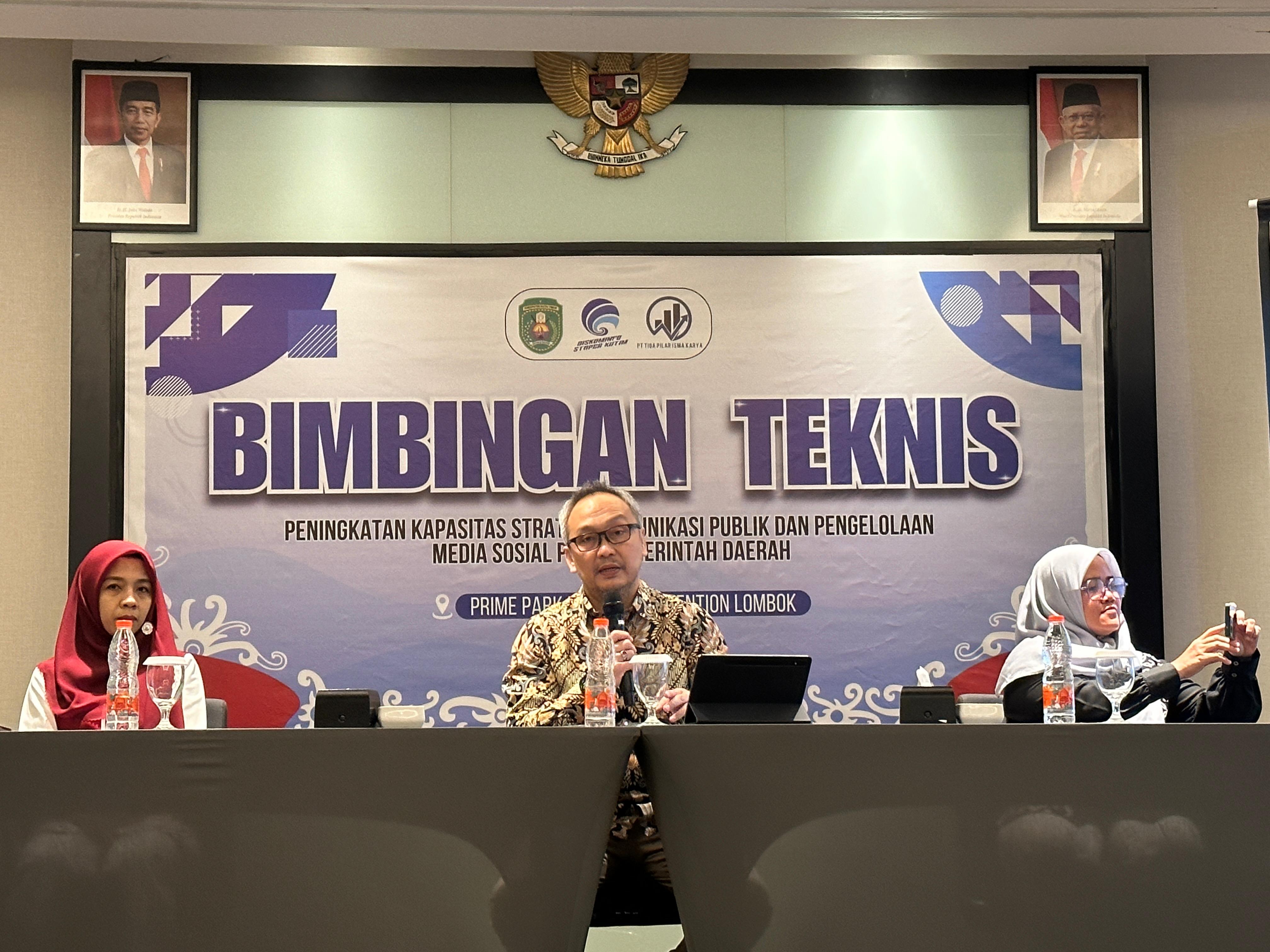 Samakan Persepsi antara Dinas Kominfo dan PD dalam Pengelolaan Komunikasi dan Informasi, Diskominfo Perstik Kutim Gelar Bimtek