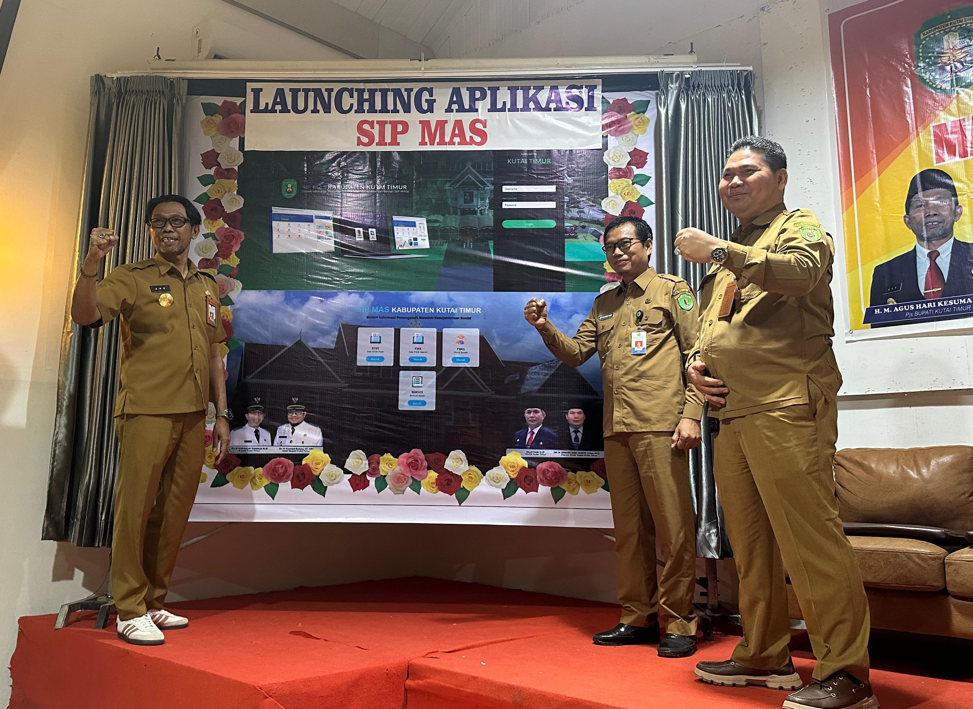Dinsos Kutim Launching SIP MAS, Pjs Bupati Agus Hari Kesuma Harap Jadi Solusi Terkait Persoalan Kesejahteraan Sosial