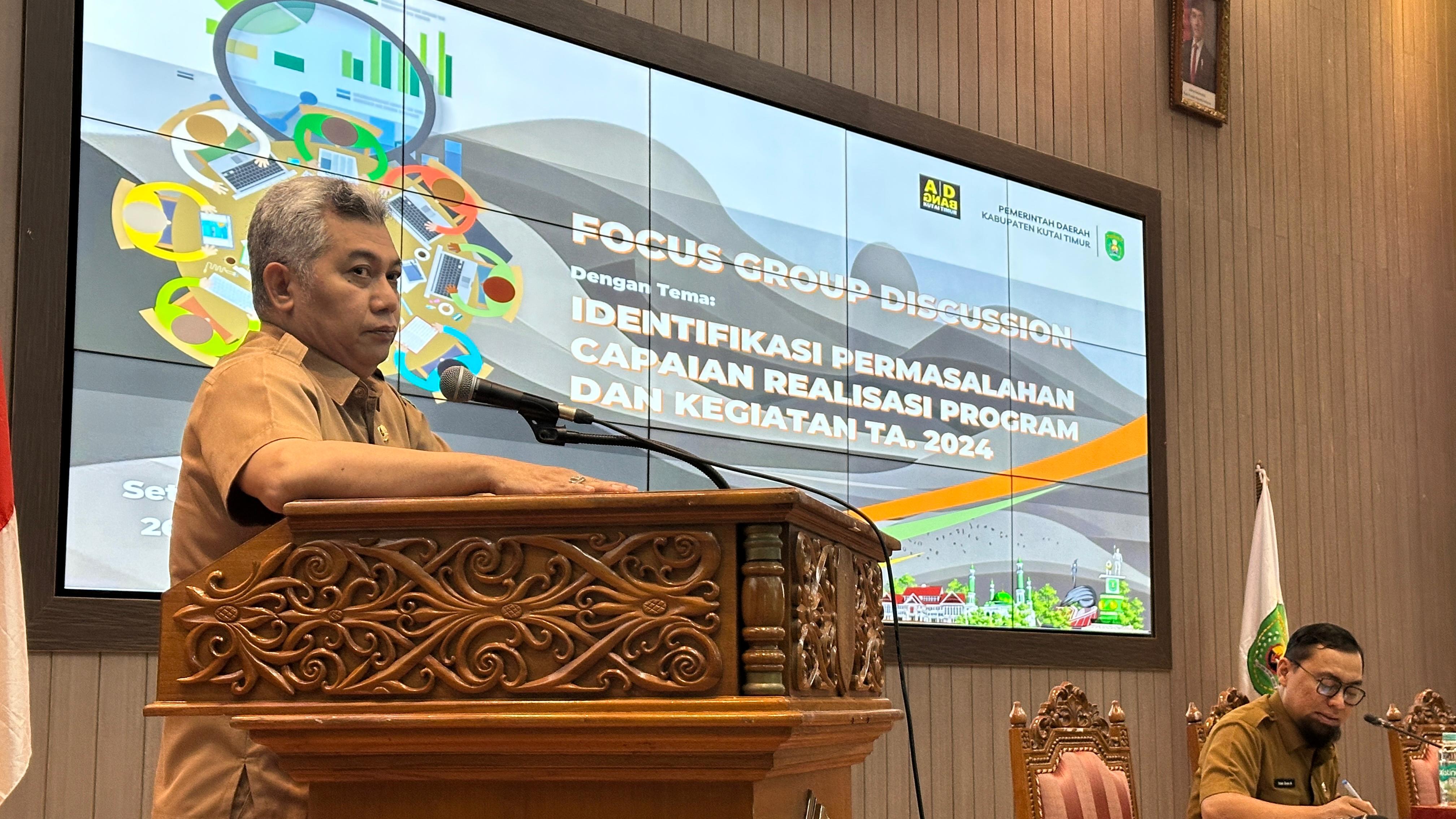 Pemkab Kutim Gelar FGD Identifikasi Permasalah Program Capaian, Asisten Ekobang Zubair: Upaya untuk Menggenjot Realisasi dan Progres