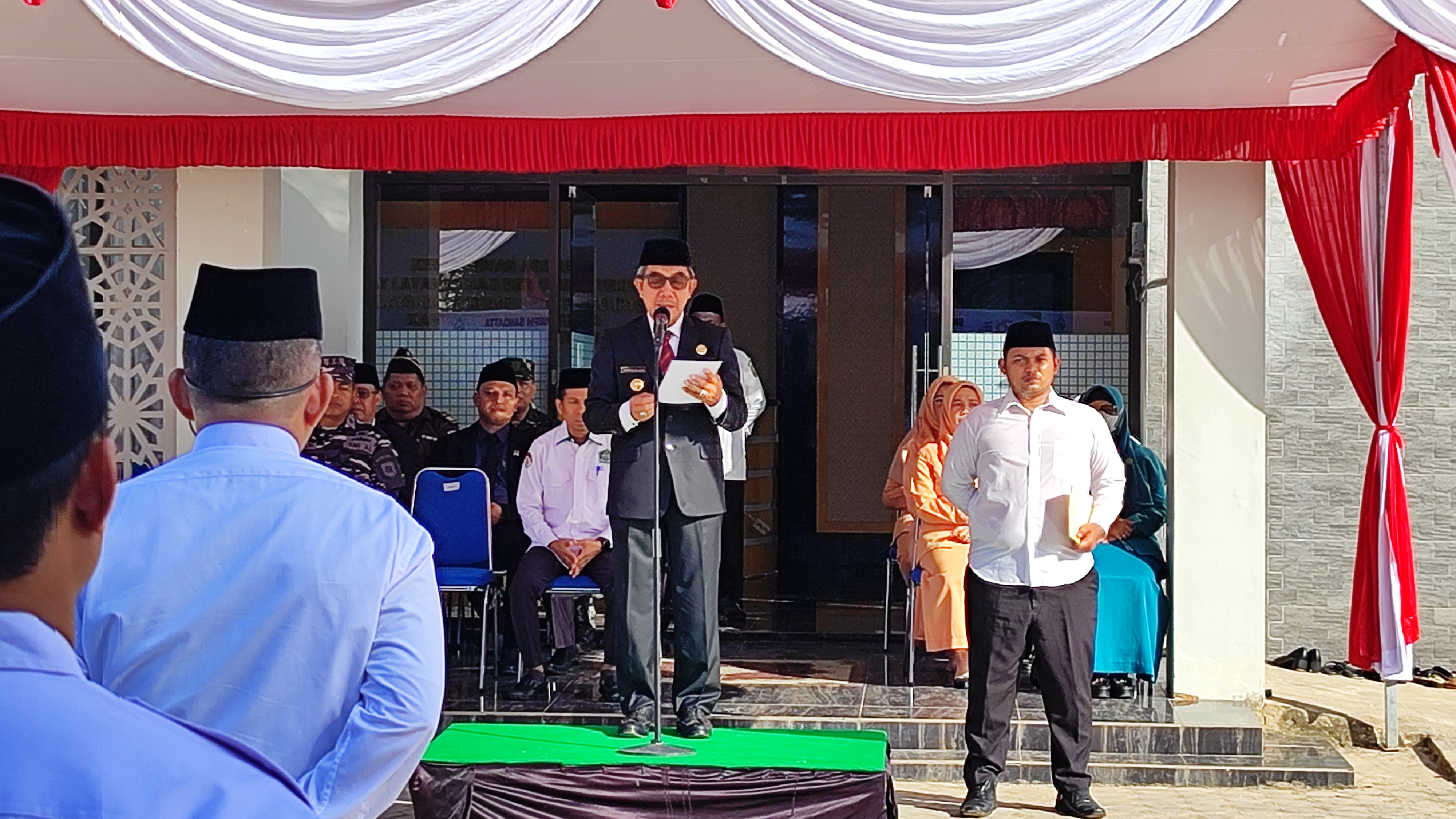 Di Peringatan Hari Amal Bakti ke 79 Bupati Kutim Ardiansyah Bacakan Sambutan Menag RI