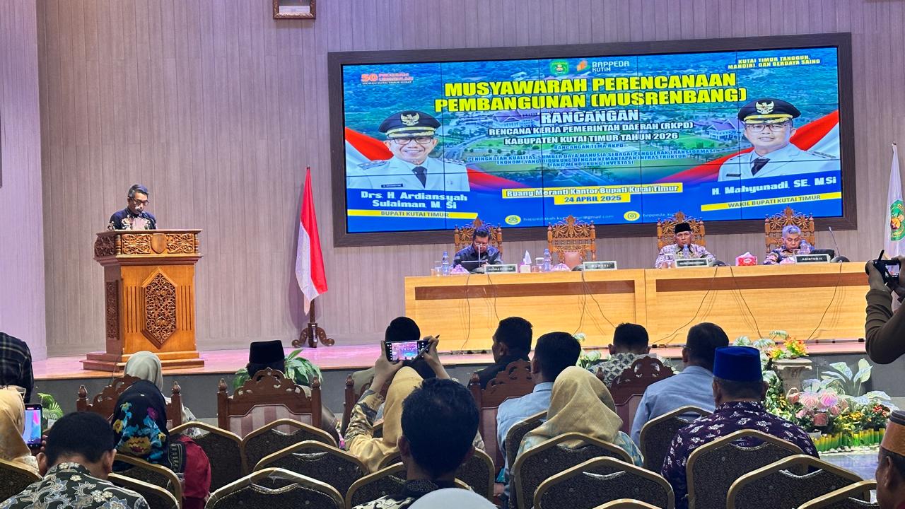 Buka Musrenbang dengan Agenda RKPD, Bupati Kutim Ardiansyah: Target Penyelesaian Program Pembangunan Infrastruktur Dasar Tahun 2028 Mendatang