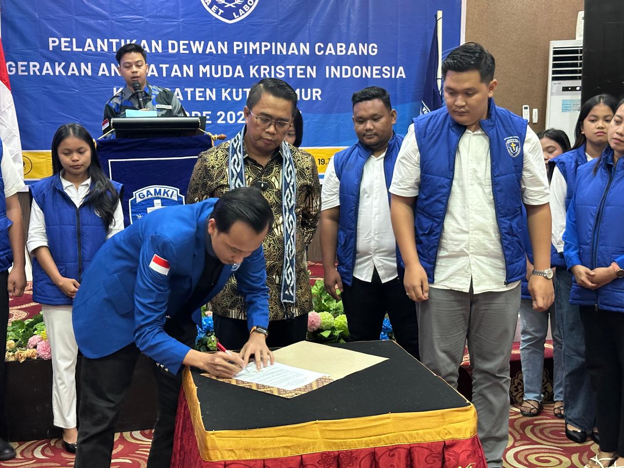 Hadiri Pelantikan Pengurus DPC GAMKI Kutim, Wabup Mahyunadi: Pemerintah Mengayomi semua Umat Beragama