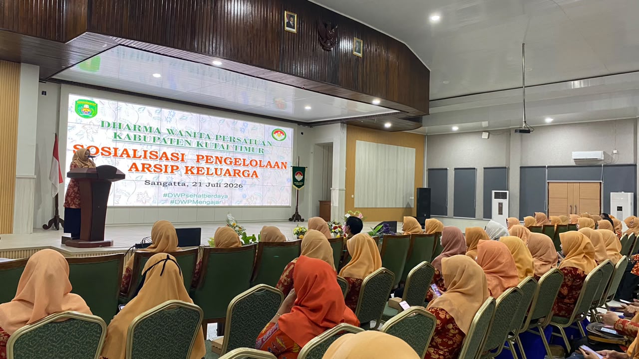 Perkuat Budaya Tertib Arsip Keluarga,DWP Kutim Gelar Sosialisasi Kearsipan