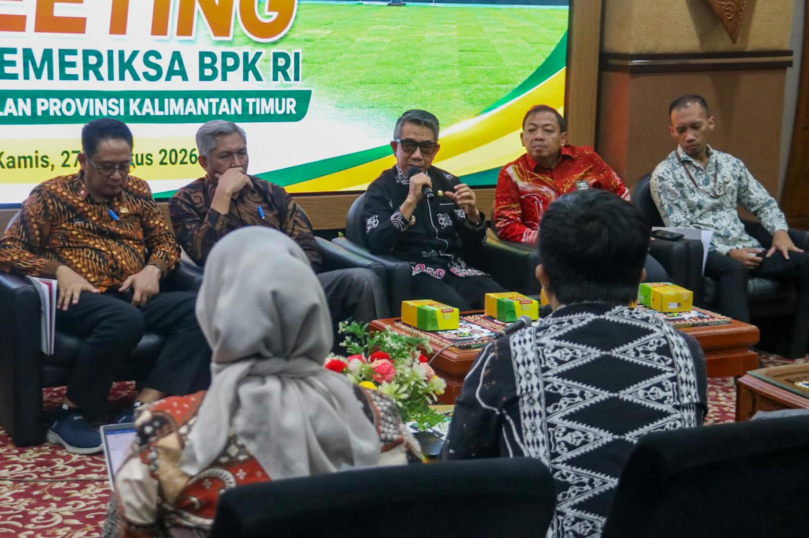 Momen saat Bupati Ardianasyah Sulaiman saat memberikan arahan dalam kunjungan BPK Kaltim