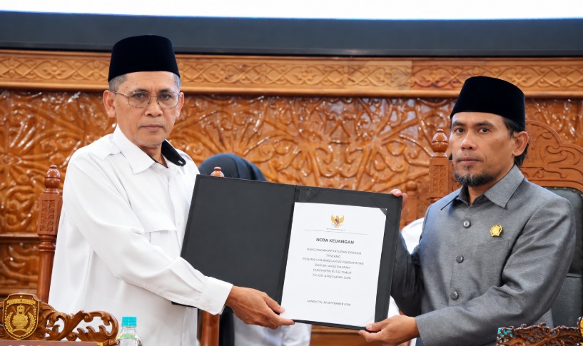  Kutim Ajukan P-APBD 2026 Rp6,4 Triliun, Infrastruktur dan SDM Jadi Prioritas 